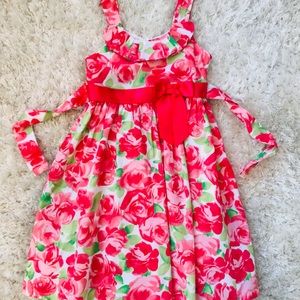 Girls Dress Size 8- hit Pink Floral